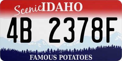 ID license plate 4B2378F