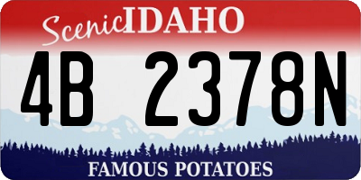 ID license plate 4B2378N