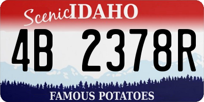ID license plate 4B2378R