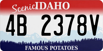 ID license plate 4B2378V
