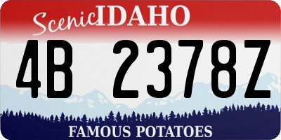 ID license plate 4B2378Z
