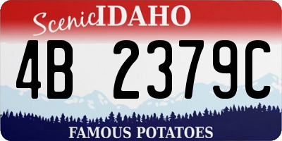 ID license plate 4B2379C