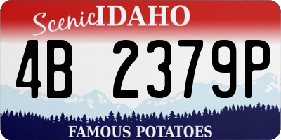 ID license plate 4B2379P
