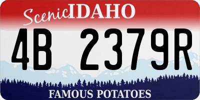 ID license plate 4B2379R