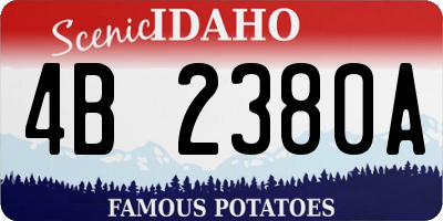 ID license plate 4B2380A