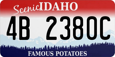 ID license plate 4B2380C