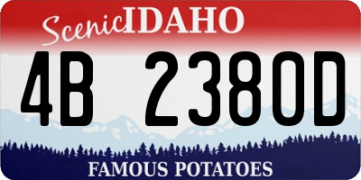ID license plate 4B2380D