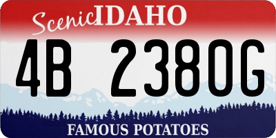 ID license plate 4B2380G