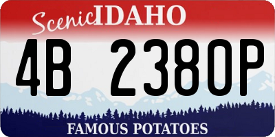 ID license plate 4B2380P