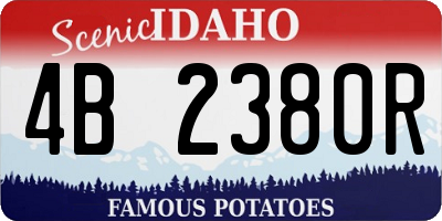 ID license plate 4B2380R