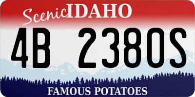ID license plate 4B2380S