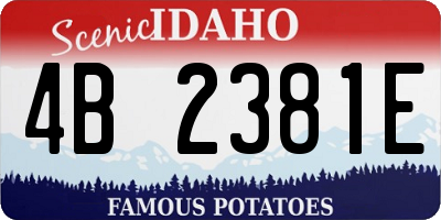 ID license plate 4B2381E