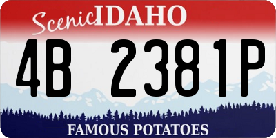 ID license plate 4B2381P