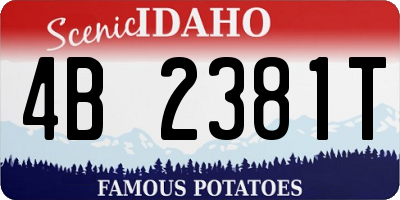 ID license plate 4B2381T