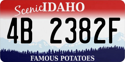 ID license plate 4B2382F