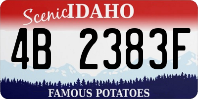 ID license plate 4B2383F