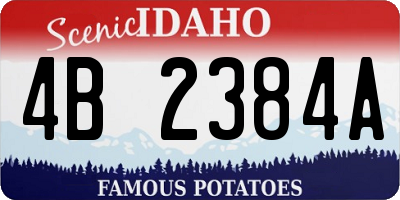 ID license plate 4B2384A