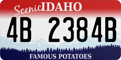 ID license plate 4B2384B