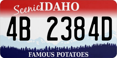 ID license plate 4B2384D