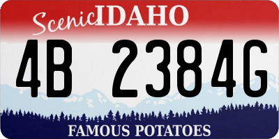 ID license plate 4B2384G