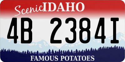 ID license plate 4B2384I