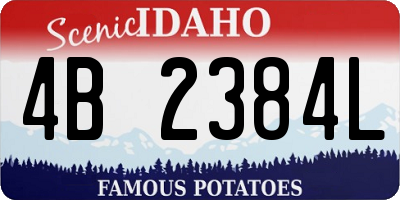 ID license plate 4B2384L