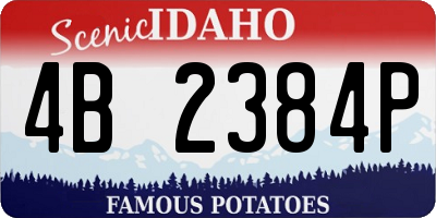 ID license plate 4B2384P