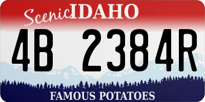 ID license plate 4B2384R