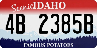 ID license plate 4B2385B