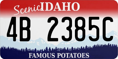 ID license plate 4B2385C