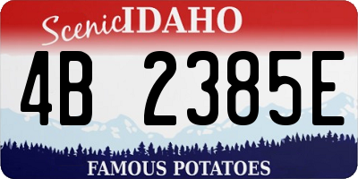 ID license plate 4B2385E