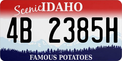 ID license plate 4B2385H