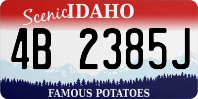 ID license plate 4B2385J