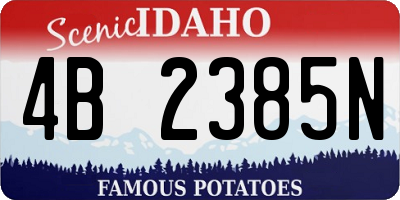 ID license plate 4B2385N