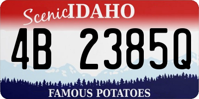 ID license plate 4B2385Q