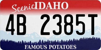 ID license plate 4B2385T