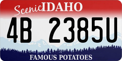 ID license plate 4B2385U