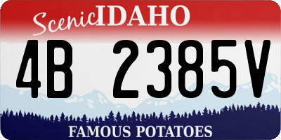 ID license plate 4B2385V