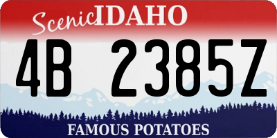 ID license plate 4B2385Z