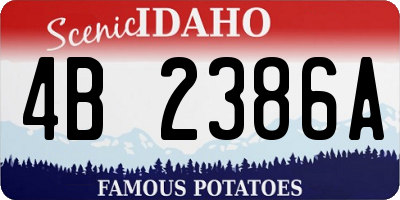 ID license plate 4B2386A