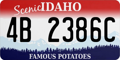 ID license plate 4B2386C