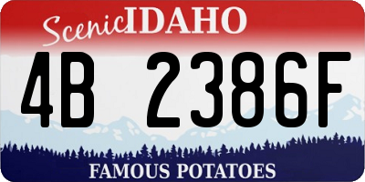 ID license plate 4B2386F