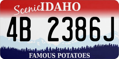 ID license plate 4B2386J
