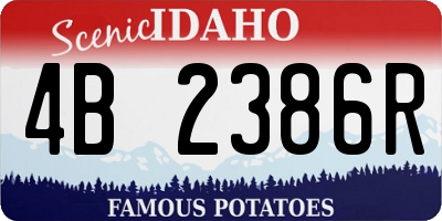 ID license plate 4B2386R