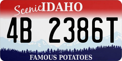 ID license plate 4B2386T