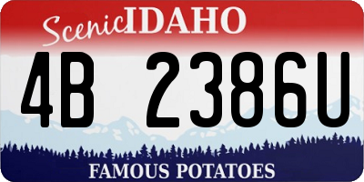 ID license plate 4B2386U