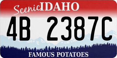 ID license plate 4B2387C