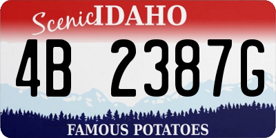 ID license plate 4B2387G