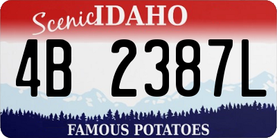 ID license plate 4B2387L