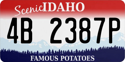 ID license plate 4B2387P